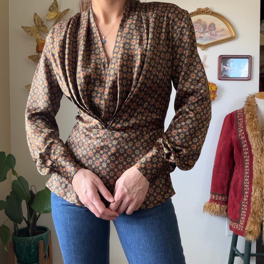 Vintage Medallion Print Top